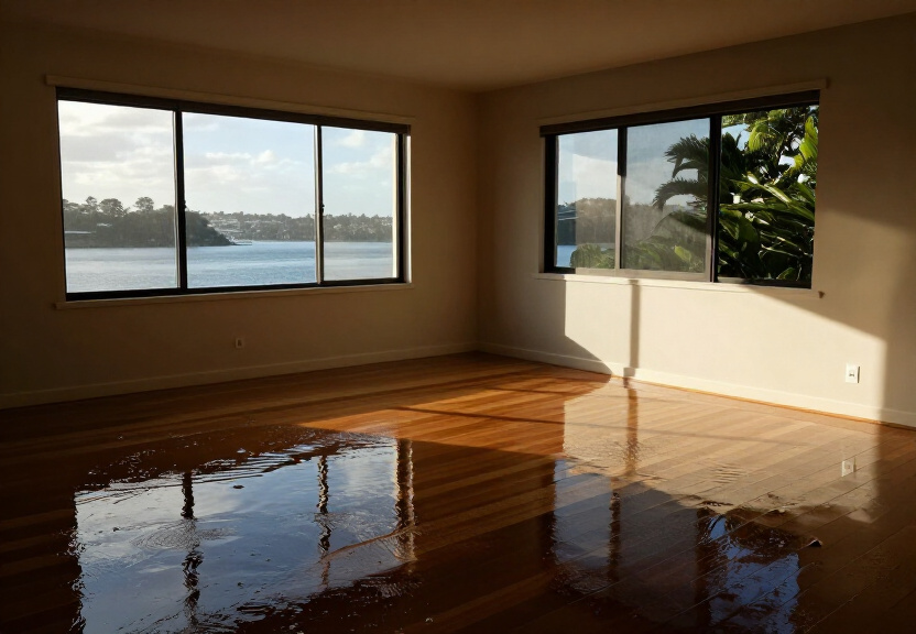 Damp, mouldy subfloor in a Maraylya home before treatment