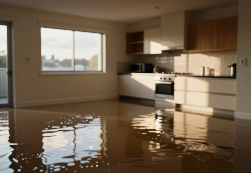 Damaged subfloor in Maraylya property before restoration
